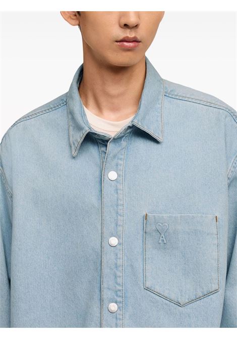 Giacca denim Ami de Coeur in blu - unisex AMI PARIS | UJK253DE0027448